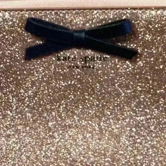 Kate Spade Glitter Pink Crossbody with Black Bow - Picture 2 of 12